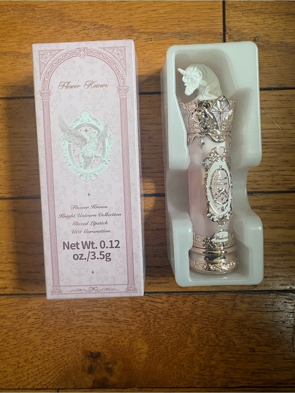 Flower Knows Pink Unicorn Decorative Lipstick Case - Ornate Vanity Accent